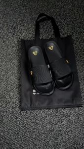 Rootly - Sandal Slop Pria Draw 38 -44 Black White