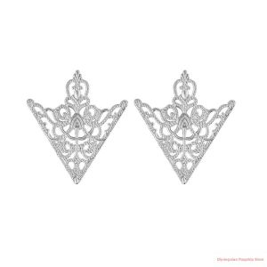 Triangle Lace Hollow Rock Style Brooch
