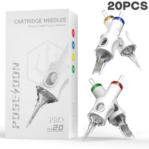 20Pcs Tattoo Needles POSEIDON V6 PRO MAX Tattoo Cartridge Needles New Disposable Safty Permanent Makeup Tattoo Needles Kit