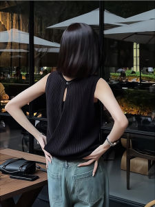 Stylish French Elegant Sleeveless T-shirt Vest Top