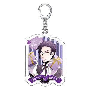 Bandai | Anime Black Butler Acrylic Móc Khóa Bộ 55MM Ciel Phantomhive Sebastian Michaelis Grell Sutcliff Baldroy Kawaii Quà Tặng Cho Người Hâm Mộ