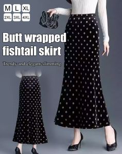 Fashion commuter onestep skirt fall and winter slim package hip fishtail halfbody skirt