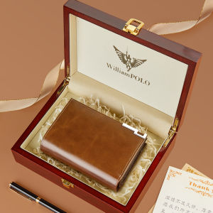 WILLIAMPOLO | Mens Leather Wallet with Drivers License Slot and Multiple Card Slots