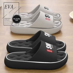 MONLEYTA | Mens Thick Bottom Slippers Indoor Home Sports Anti-Slip Deodorant EVA Soft Bottom Sandals Summer Outdoor Casual Slip-On