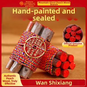 WANSHIXIANG | Protective Peach Wood Branch 7cm Decorative Pendant for Cribs