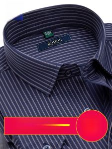 ROMON | Trendy Casual Business Fit Striped Shirt