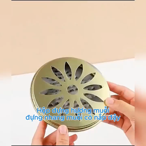 [HCM]Hộp Nhang Muỗi Chống Cháy Có Quai Xách Nắp Đậy An Toàn Chất Liệu INOX Không Gỉ-Joyee