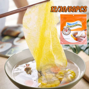 YESPERY 12/30/60Pcs Disposable Soup Oil Absorbing Paper Food Soup Blotting Oil Health Filter Paper Food Grade Kitchen Gadgets Accessorie