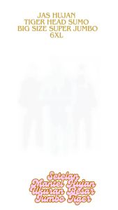 Jas Hujan Tiger Head Sumo Big Size Super Jumbo 6XL - Setelan Mantel Hujan Ukuran Besar Jumbo Tiger