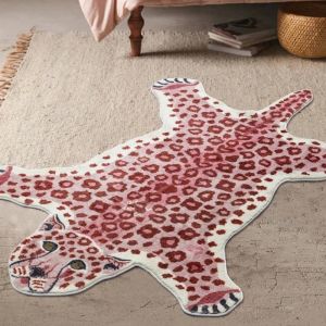 VIKAMA Cartoon Leopard Carpet For Cooling And Warmth Home Decoration Bedroom Plush Floor Mat Living Room Rest Area Floor Mat