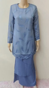 Baju Kurung Moden AINAA Chiffon Emboss (KM26023) BBStml