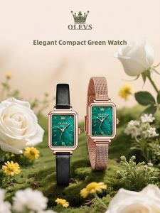 OLEVS | Elegant Luxe Green Sugar Square Ladies Watch