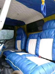 cover sarung jok mobil truck elf macan traga motip sofa kancing full variasi bonus sarung stir