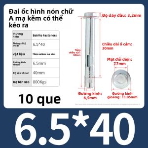 BAIRUITE | Bulong Mở Rộng Inox 304 Mạ Kẽm