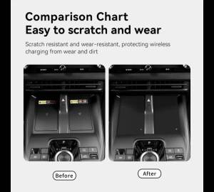 2Pcs/Set Car Wireless Charging Anti Slip Mat for Toyota BZ4X 2026 Central Console Silicone Pad Phone Holder Dustproof Tray