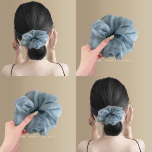 Phụ Kiện Tóc Đuôi Ngựa Bằng Vải Voan Cỡ Lớn Đa Năng Mùa Xuân 2025 Phụ Kiện Tóc Thể Thao Thể Dục Dụng Cụ Cổ Vũ Cho Người Hâm Mộ