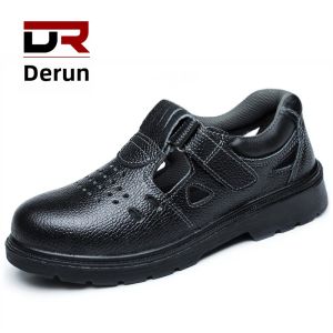 Lightweight Mens Safety Work Shoes Breathable Anti-Odor Anti-Crush Wear-Resistant Steel Plate Work Shoes Summer Edition