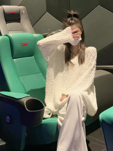 Dongda Gate Early Autumn 2025 Texture V-neck Long Sleeve Top High Waist Wide Leg Pants Two-piece Set Fashionable Cotton Suit