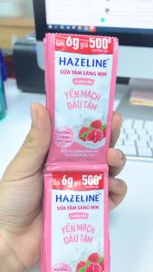 HAZELINE sữa tắm yến mạch dâu tằm ( 1 dây 10 gói)