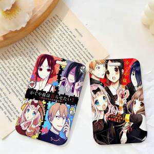 Kaguya Sama Love Is War 1 Pcs Sliding ID Badge Holder with Clear Window ID Card Protector for Office School Staff Student