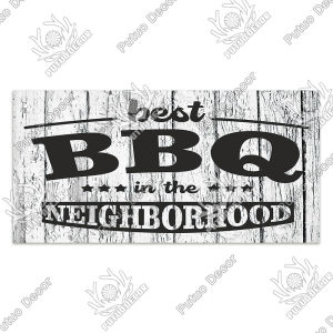 Putuo Decor BBQ Sign Wooden Signs Barbecue Wood Plaque for Gift Home Kitchen Backyard Wall Decoration Grill Decorative Plates