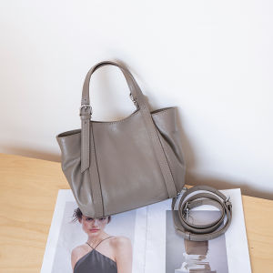 SIFULUN | Leather Tote Bag Womens Large Capacity Versatile Shoulder Crossbody Simple Style Work Appropriate