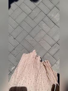 LINGQIAN | New Chinese Style Red Set Dress Floral Top Retro Stripe Skirt