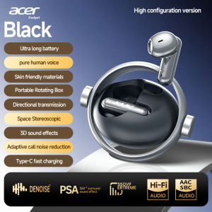 Acer OHR576 Rotating Case TWS Wireless Bluetooth 5.4 Earbuds 13mm Dynamic HiFi Sound Headphones with LED Light & 20H Battery