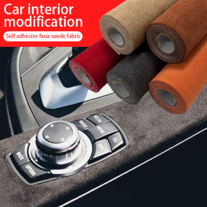 30x200cm Self Adhesive Suede Fabric Roll for Car Interior Modification Sofa Repair Jewelry Box Elastic Velvet Cloth Sticker DIY