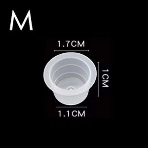 LASTJUDG 1000Pcs High-quality Tattoo Ink Cups Disposable Plastic Pigment Clear Permanent Makeup Tattoo Accessory Tattoo Ink
