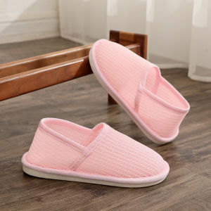Summer Thin Heel Breathable Mesh Anti-Slip Home Slippers for Pregnant Women Comfortable Soft Bottom Moon Shoes Slip-Resistant