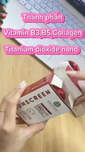 Kem Chống Nắng Song Kháng Nhật Bản MISS CANDY SUNSCREEN HA NANO SPF 50PA ++++ 50g Chống Nước Chống UVA/UVB Chống Ánh Sáng Xanh & Tia Hồng NgoạiBảo Vệ Da Lên Đến 8 Tiếng