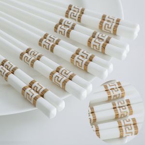 MONLEYTA | Premium Jingdezhen Ceramic Chopsticks Anti Slip Anti Mold Ivory White High End Bone China Fast Chopsticks Family Use New 2025