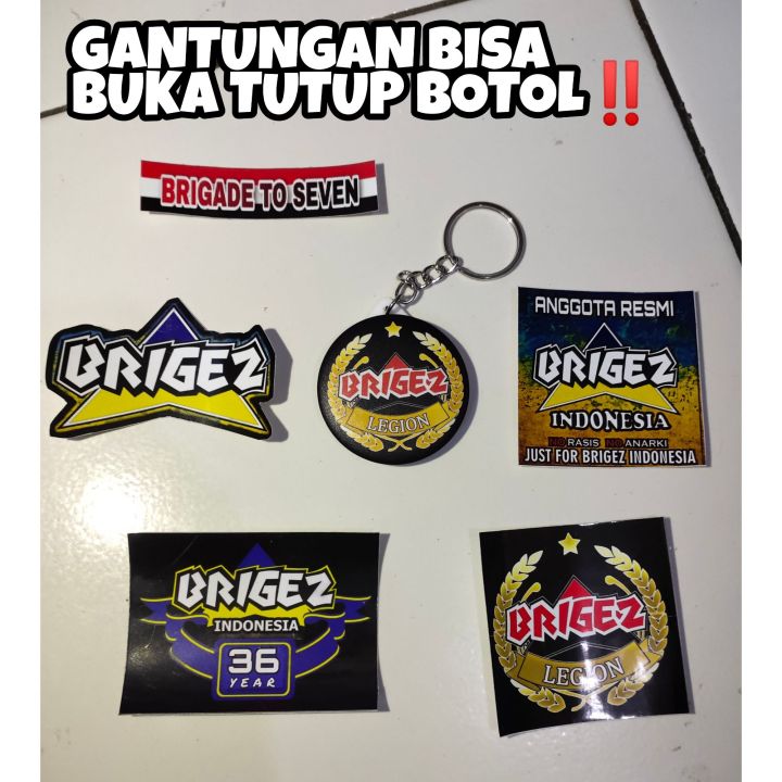 Gantungan stiker Logo Brigez indonesia anti air awet
