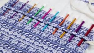 Hot 11Pcs Tunisian/Afghan Crochet Hook Knit Needles Multicolour Aluminum Crochet Hook Sets Sewing DIY Tools Kit 2.0-8.0MM