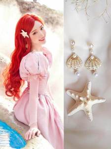 Star Fish Tail Princess Mermaid Hair Clip Side Hair Clamp Forehead Clamp Photography Hair Accessories Korean Style Fashion Jewelry