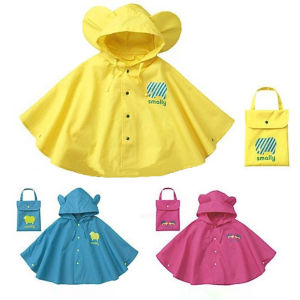 Rolanko  Raincoat for Boys Girls Motorcycle Cycle Waterproof Coat Primary School Student Rain Gear Pure color Waterproof Rainwear  Poncho Yellow Red Blue