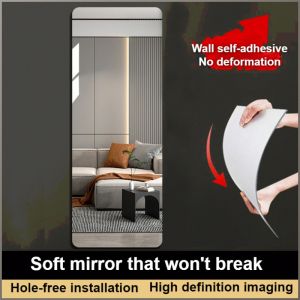 Goggles Dust-free Light and Thin Wall Mirror Fall Prevention No-punch High Transmittance Glass Mirror