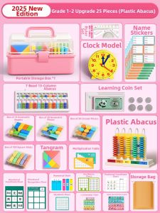 MINGZHUO | Mathematics Education Kit Square and 3D Shapes School Supplies Gift Box