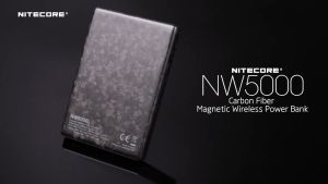 Nitecore NW5000 Carbon Fiber Magnetic Wireless Power Bank 5000mAh 20W QC/PD