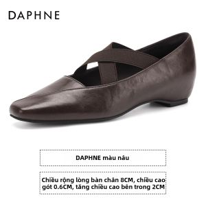 Daphne | Giày Bệt Mũi Nhọn Pháp Mới có Gót Kín bằng Da