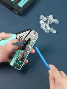Samzhe | Công Cụ Uốn Dây RJ45 SAMZHE Dụng Cụ Uốn Dây Ethernet Xuyên Suốt Dành Cho Cat6 Cat5 Cat5e Với Phụ Kiện Lưỡi Dao Thay Thế Cho Mạng Lưới