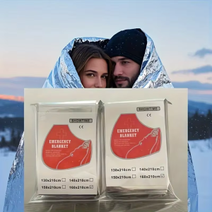 2PCS Emergency Survival Blankets - 160x210cm Heavy Duty Thermal Insulation for Camping Hiking & Survival