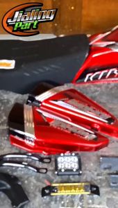 body set RX king tahun 2008 warna maroon set bok aki RX King list full set tangki Yamaha RX King model bandung style maroon