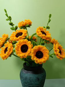 Twist Stick Sunflower Bouquet DIY Creative Handmade Material Package Encryption Hair Root Handmade Twist Flower