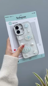 Feng shop เคสลายปลาดาว ครบเซ็ท 3ชุด    สำหรับ ไอโฟน11 i12 12pro 12proMax i13 13proMax i14 14plus 14proMax i15 15proMax i16 16pro 16plus 16promax เคสAirpods1/2/3/4/pro/ pro2 ชุดถนอมสายชาร์จ for iphone18w/20w/35w ลายหน้ารัก