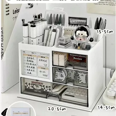 High Capacity Rotatable Desk Organizer Pen Container