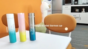 Botol Minum slim/Termos Air Panas Dingin Stainless Steel slim gradasi 310ml