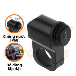 Đa Năng 3 Xe Máy Công Tắc Bật Tắt Mini Đèn Lái Có Kẹp Nhựa Chống Thấm Nước Xe Máy Phụ Kiện