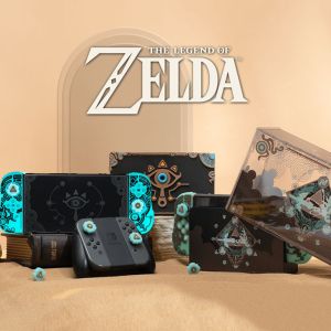 Geekshare Luminous Switch Soft Case Zelda Tears of Kingdom Nintendo Switcholed Protective Case Silicone Anti-fall Shell For Switch v1 v2 and OLED Accessories